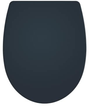 Wirquin 20724245 Abattant WC avec frein de chute Marbella en thermoplastique, déclipsable, gris anthracite