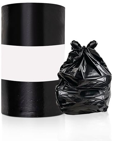 HomeLine Bolsas de basura resistentes de 100 litros, bolsas de basura para cocina, hogar, oficina, jardín, 736 mm x 990 mm, 50 bolsas negras en un rollo