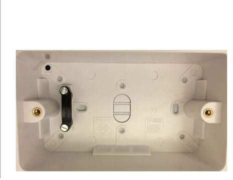 Surface Mount Back Box Pattress Box 2 Gang 47mm Deep with Cable Holder