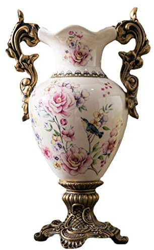 CONGRUI Vaso a forma di anfora da pavimento, vaso decorativo a bocca ondulata per soggiorno