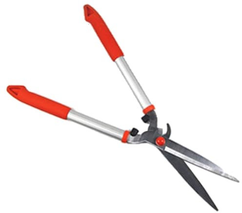 TINGTINGLI Cortasetos telescópico de Doble Hoja, Cortasetos Manual, Tijeras de podar con afiladas Cuchillas de Acero y diseño amortiguado for podar Bordes y Cortar Ramas Gruesas(Dual cutterheads)