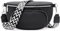 Rorimyth Bauchtasche Damen Schwarz Umhängetasche Damen Klein Veganes Leder Handtasche Crossbody Bag Gürteltasche Brusttasche Hüfttasche