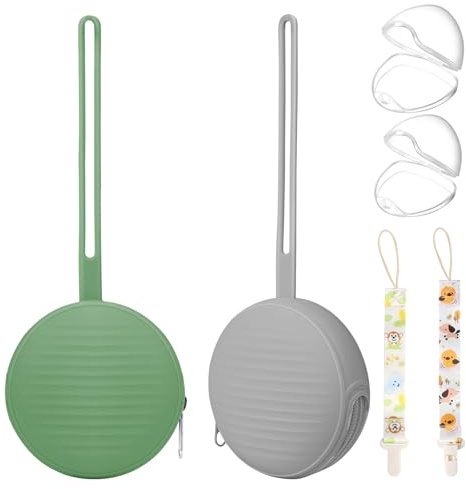 Sopkdey Pacifier Case, Holder for Traveling Baby Essentials Set - BPA Free