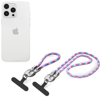 ActivPro Smart Lanyard | 2-in-1 Pack | Mobile Phone Lanyard | Anti Theft | Phone Wrist Strap | Cross Body Strap | Type-C Built-in 240W Charging Cable | Straps for iPhone Samsung Android Phones | Gift
