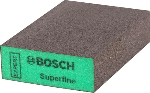 Bosch 1x EXPERT S471 Standard Schleifschwämme (für Farbe auf Holz, Weichholz, Ø 69 x 97 x 26 mm, superfein, Professional Zubehör Handschleifen) (Packung mit 5)
