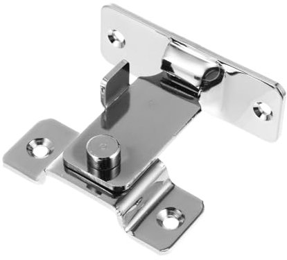 LIFKOME Serratura Cerniera Per Porta Acciaio Inossidabile Chiusura Sicura e Resistente Per Bagni Porte Scorrevoli e Garage Design Ergonomico Con Smussato Per Facile Installazione e