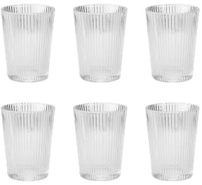 Stelton Verres à Boire Pilastro, Design Francis Cayouette, Style Art Déco, Polyvalents pour Eau, Jus, Boissons Chaudes, 0,15 l, Lave-Vaisselle, Élégants