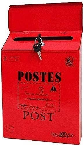 AYCDL Cassetta dei Suggerimenti Cassetta della Posta Cassetta delle Chiavi Cassetta della Posta con Serratura Antica Cassetta Postale retrò Americana Cassetta delle cartol