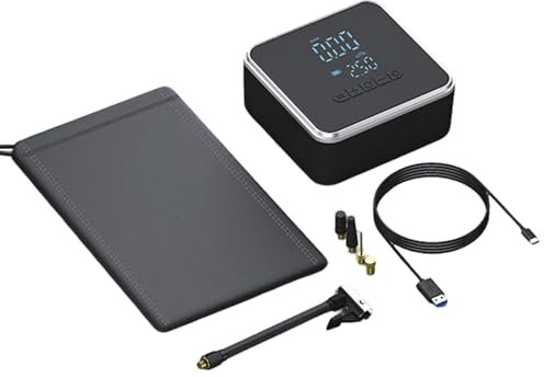 Bomba de aire, compresor de aire portátil inflador de neumáticos,Compresor de aire eléctrico para coche - Herramienta automática de mano automática recargable eléctrica portátil para bicicletas Bicycl