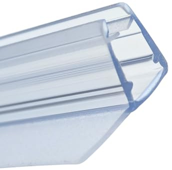 IWOFER Guarnizione Box Doccia Profilo L per Vetro 6-8 mm, Ricambio Universale Trasparente, Senza Colla, Tagliabile, Made in Italy, Antigoccia Tenuta Acqua (200 cm)