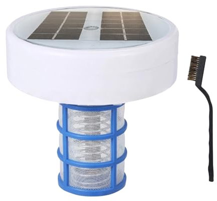 Ionizador De Piscina Solar | Ionizador De Piscina De Limpiador De Agua Automático | Limpieza De La Piscina De Ionización De Cobre | Luces LED Multicolor,Eficiente De Cuidado De Estanques De Natación