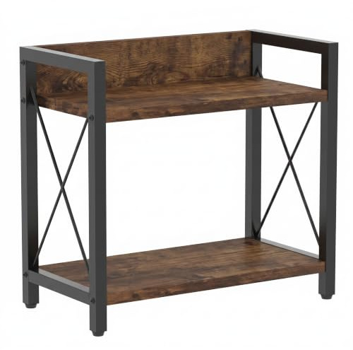 woodluv 2-Tier Spice Rack Organiser, Kitchen Countertop Free-Standing Spice Racks and Holders Storage - Multipurpose