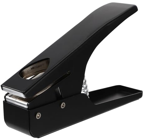 GARVALON Lochstanze Tragbares Werkzeug mit Silikonpad aus Eisen Gitarrenschneider für Standardmäßiges Lochdesign and Komfortables Handgefühl zum Selbstgemacht Gitarrenpicks Basteln