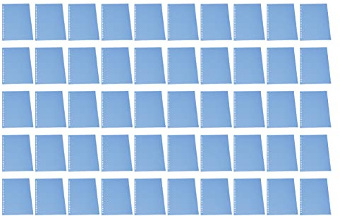 50 pezzi di proteggi-fogli opachi A5, copertina traslucida in plastica PP per rilegatura di documenti con 20 fori, ideale per quaderni, relazioni e presentazioni; resistente (Blu)