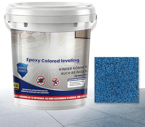 Lpoppcx Pittura per Calcestruzzo - Rivestimento Antiscivolo Resistente all'Usura - Vernice Epossidica con Sabbia per Calcestruzzo,per Interni Esterni Doccia Garage Casa Edificio Dormitorio