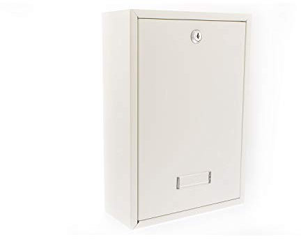 Burg-Wächter MB11BK MB11 Briefkasten aus Stahl mit Rückzugang, weiß, 244 x 351 x 98mm
