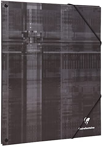 Clairefontaine 7035C - Eckspann / Ordnungsmappe (DIN A4, 21 x 29,7 cm, mit 9 Fächer, ideal für die Schule) 1 Stück farbig sortiert