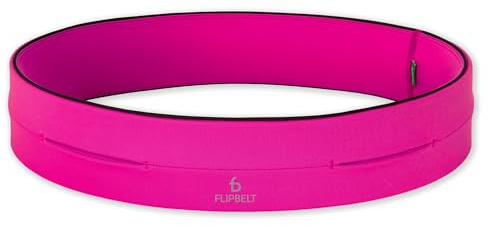 FlipBelt klassiskt löparbälte för telefon och små tillbehör, träningsväska för kvinnor och män, XS, het rosa, Rosa (Hot Pink), XS, FlipBelt klassiskt löparbälte