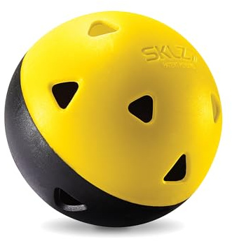 SKLZ Impact Limited-Flight Practice Baseball, Softball, and Mini Balls (Softballs, 8 Pack), Black/Yellow