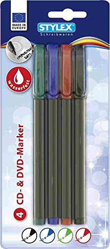 4 Stylex CD DVD Marker Textmarker
