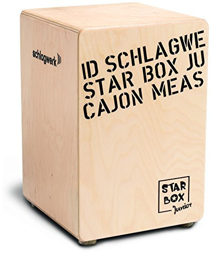 Schlagwerk CP400SB Star Box Kids Cajon - Cajon Instrument speziell für Kinder und kleine Trommler - Musikinstrument Schlagzeug für Kinder mit Snare 24 x 24 x 36 cm - Made in Germany