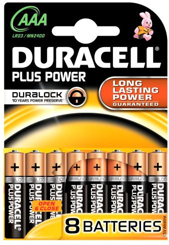Duracell Plus AAA Battery (Pack of 8)