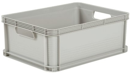 Heavy Duty Plastic Stacking Industrial Euro Storage Containers Boxes Crates! 5 Sizes -Big Load Capacity Food Grade 10 Year Guarantee! (10, 45 Litre - L600 x W400 x H220mm)