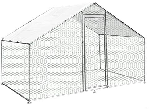 MonsterShop Hühnerfreilauf 3m x 2m x 1.8m Hühnerstall Freilaufgehege Auslauf Hühnerkäfig UV Sonnendach Kleintierstall Hühnerhaus Freilauf Outdoor