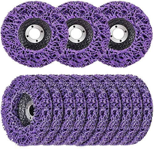 10 Pack Strip Discs Rust Remover Wheel Stripping Wheel for Angle Grinder Paint Strip Wheel Quick Abrasive Discs Rust, Oxidation, Paint Remover (4'' x 5/8'')