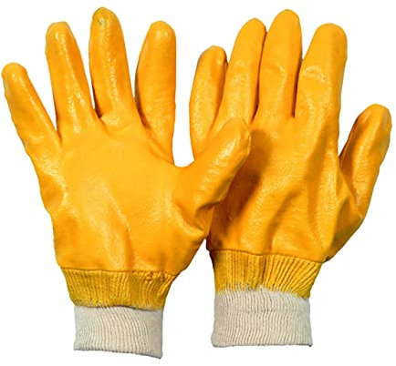 Soleco Nitril-Handschuh gelb CE CAT 2 Strickbund vollbeschichtet (12, 10)