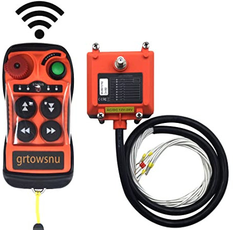 12V 24V Drahtlose Kran Fernbedienung für Brückenkran Industrielle Elektrohebezeug Winde Kippanhänger 4 Kanal Tasten Funk Sender und Empfänger