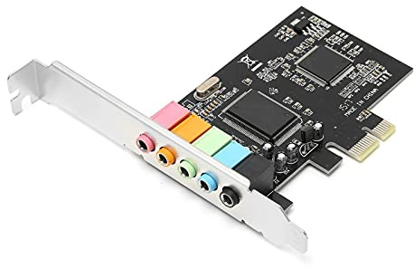 6-Kanal-Stereo-Desktop-Soundkarte mit Treiber-CD, Surround-Sound-Ausgabe, Rauschunterdrückung, Geeignet für Heimkino und Gaming – Unterstützt Windows 7/Vista/XP 32/64-Bit