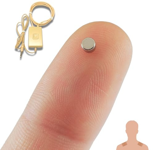 PingaOculto Oreillette Espion Ecouteur Mini Invisible pour Examen Nano Caché pour Telephone avec Microphone Bandes Adhésives - Casque sans Fil Discrete Ecoute à Distance (Oreillette Espion Nano V3)