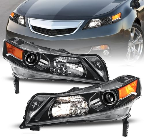 SOCKIR Headlight Assembly Pair for 2009-2014 Acura TL Sedan 4 Dr OEM Hid Xenon headlamp (Left +Right)