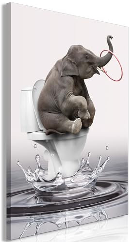 murando Acrylglasbild Elefant 1 Teilig Wandbild auf Acryl Glasbilder Kunstdruck Moderne Acrylglas Platte Wanddekoration Geschenke Heimdekoration Glasbild Tiere Abstrakt Zirkus Toilette Wasser