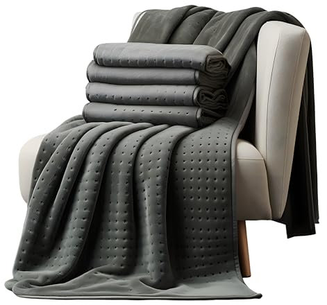 Elektrische Heizdecke mit Abschaltautomatik | 150 x 80 cm | Fernbedienung | 6h Timer | Wärme Decke | Wärmeunterbett | Wärmedecke | 6 Temperaturstufen | bei 30° waschbar | Wärmematte | Wärmeauflage