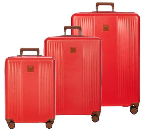 Bric's Ferrara 3 Set Trolley - Ultralight TSA Approved - Red