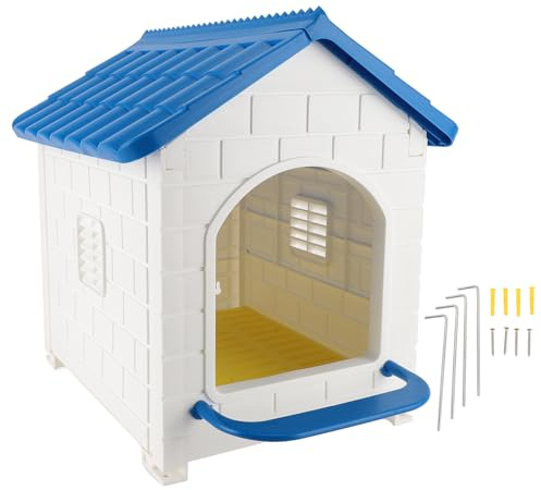 Plastic Chicken Nesting Box Single Compartment 14.4x15.7x17.3 Inch for Laying Hens, Entrance Perch and Ventilation Holes, Easy Clean Impact-Resistant Polyethylene for Backyard Coop