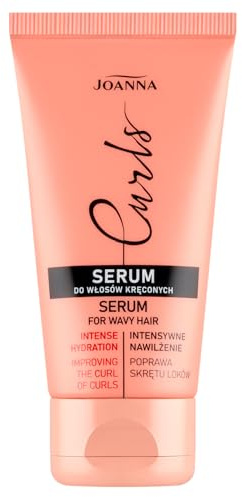 Joanna Locken Serum 50 g – fuktgivande hårserum – vård för naturliga lockar – fuktkräm för vågigt och lockigt hår – lockprodukter med ris-aminosyror för lockvård