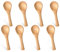 Lot de 8 petites cuillères en bois faites à la main - Petites cuillères en bois de 9,6 cm - Petites cuillères en bois pour verres, mini cuillères en bois - Petites cuillères pour pots à épices, sel,