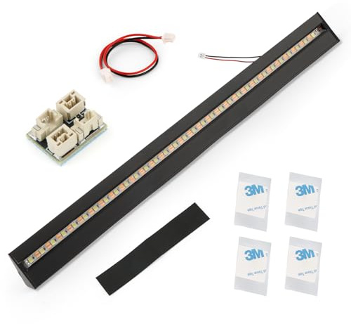 TGHongKy LED Lichtleiste für BambuLab P1P/P1S/X1C/X1E Panda Lux LED-Lichtstreifen für BambuLa X1C/X1E 3D-Druckern 5V 0.3A Lichtleiste,Magnetische Installation xx