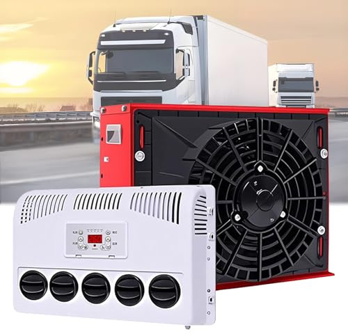 Aire Acondicionado De Cabina De Cc De 300-850 W para Autocaravanas Con Control Remoto y Pantalla Digital. Unidad De Cc De Techo.,24V-Red