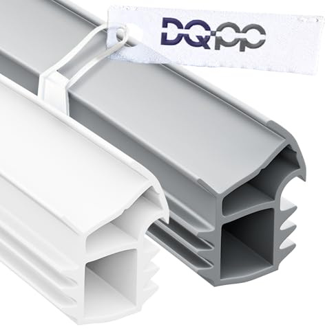DQ-PP Junta de marco de acero – Blanco – 100 metros – Goma TPE – KU-11 – Altura de estanqueidad 18,8 mm – Ancho de estanqueidad 16,6 mm – Junta de goma para puerta de marco de acero, puertas