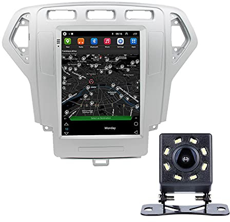 Genérico Radio para Coche Ford Mondeo Android 10.0 de 9 Pulgadas con Sistema de navegación GPS, Reproductor Multimedia, FM DSP, WiFi, SWC, Incluye cámara Trasera y Receptor de satélite para una exper