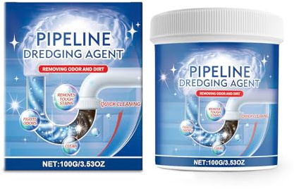 Polvo para Limpieza de Tuberías,Potente Limpiador de Fregadero y Desagüe,Limpiador de Tuberías de Espuma Rápida,Desatascos Y Elimina Olores 100g