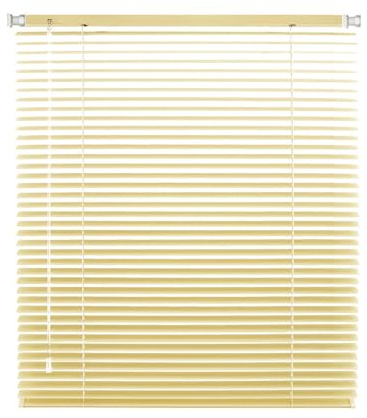 Alu-Jalousie ohne Bohren 25mm Lamellen Sichtschutz Lichtschutz Blendschutz Verdunkelungsrollo for Haus Büro Badezimmer Schlafzimmer 40 60 68 84 112 140 155 165cm Vielen Farben(Gelb)