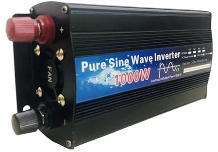Convertitore Inverter Potenza Con Trasformatore Tensione 12V/24V 220V 1000W 2000W 2600W Convertitore Da DC12V A AC 220V Inverter A Onda Sinusoidale Pura(1000W,24V,220V 50Hz)