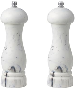 Pylorixz Salt & Pepper Grinder Set, Imitation Marble Refillable Mills, Easy-to-Use Manual Spice Grinders for Peppercorns 2Pcs