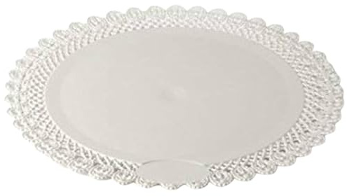 Festa Wow Vassoio Trinato Rotondo Set 5PZ in Plastica Trasparente Varie Dimensioni Ideale per Portata Dolci,Buffet,Rustici,Buffet,Antipasti,Sotto Dolci Trasporto (Diametro 30 cm)