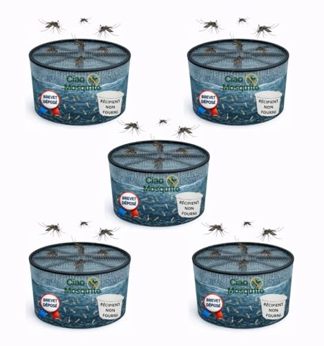 Lot de 5 Pièges à Larves de Moustiques sans Récipient – Anti Moustique Tigre & Eau Stagnante – Solution Écologique sans Insecticide – Kit Filet + Flotteur – Ciao Mosquito®